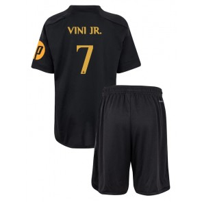 Real Madrid Vinicius Junior #7 Tredjeställ Barn 2023-24 Kortärmad (+ Korta byxor)